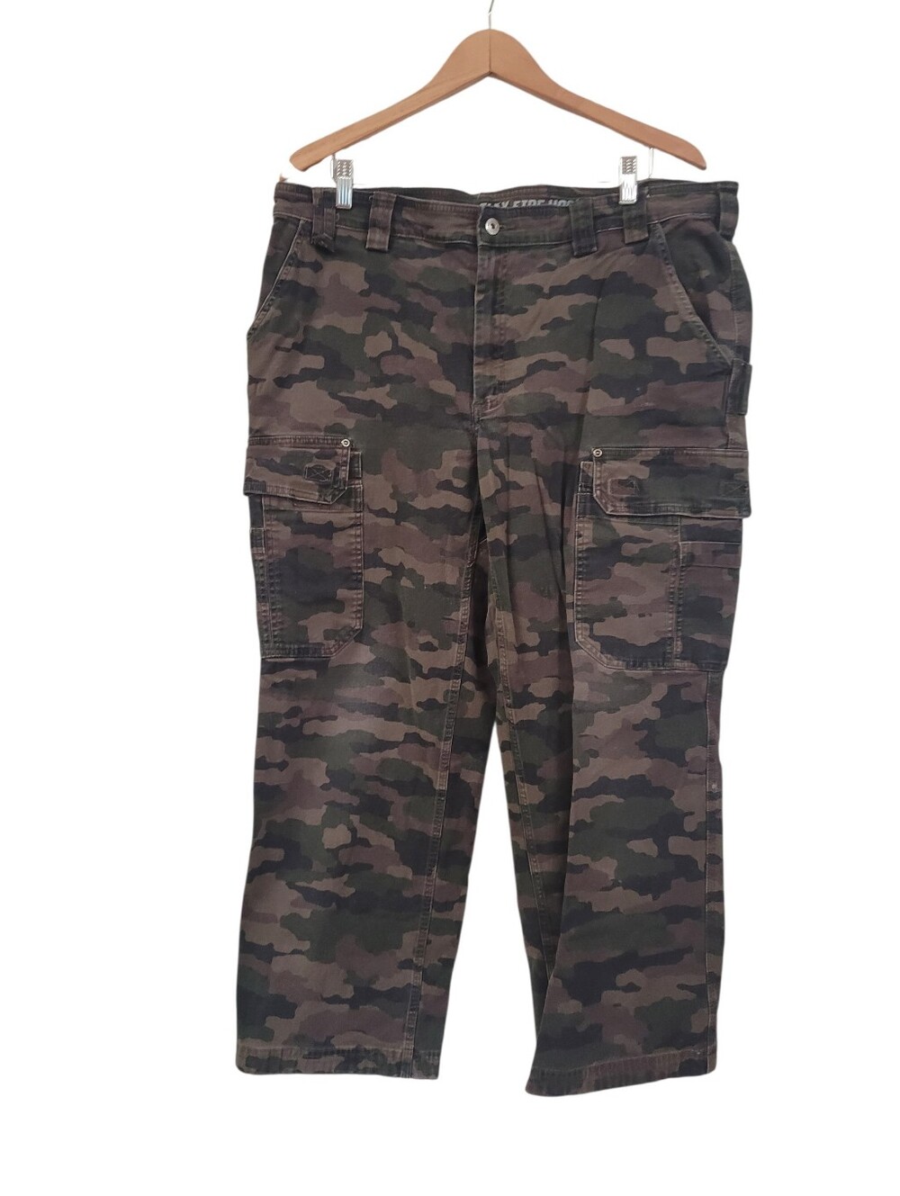 Duluth Trading Co Flex Fire Hose Camo Cargo Pants Men's 40 x 30 Workwear Utility